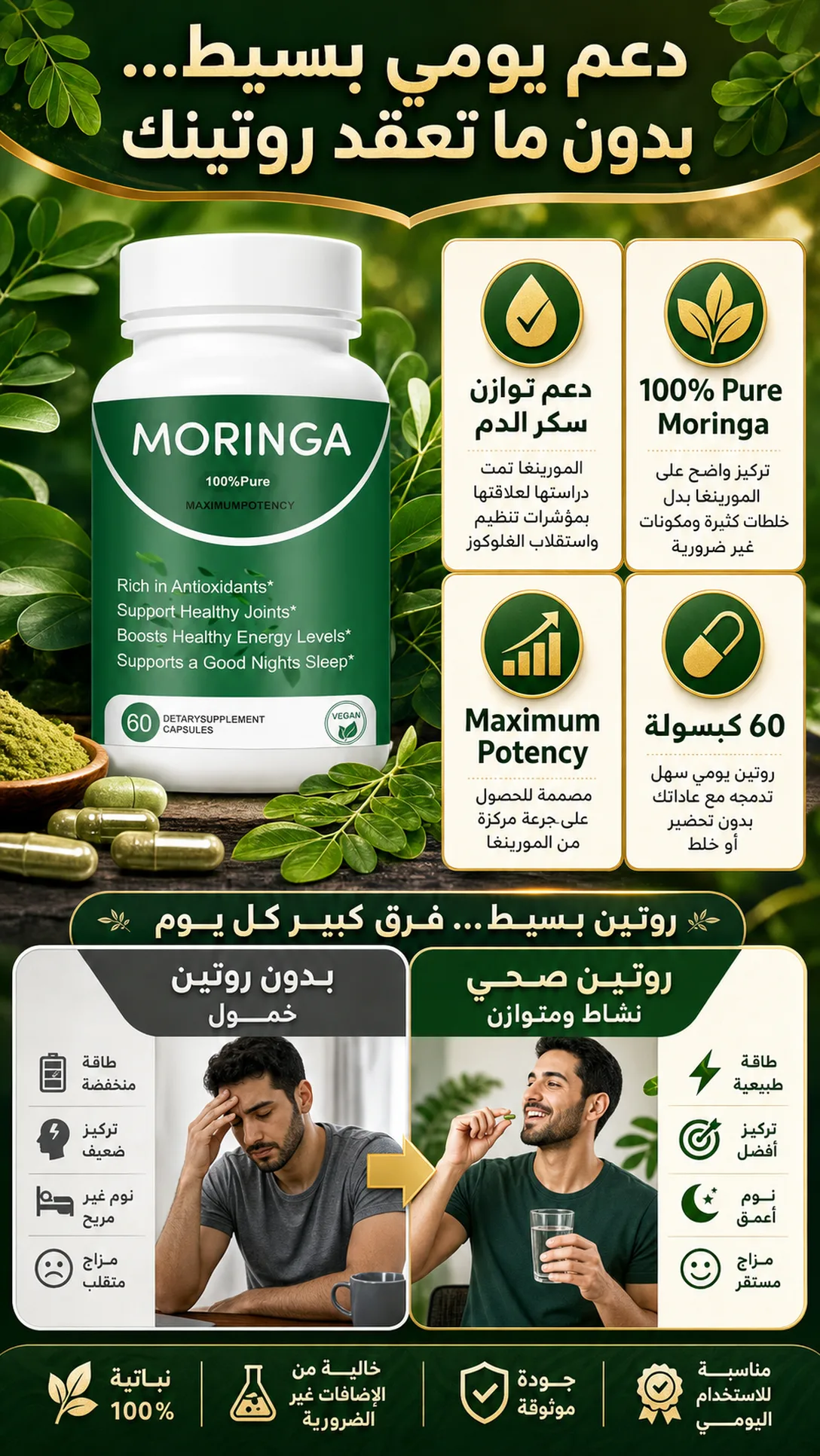 مورينجا — كبسولات الراحة اليومية — 3