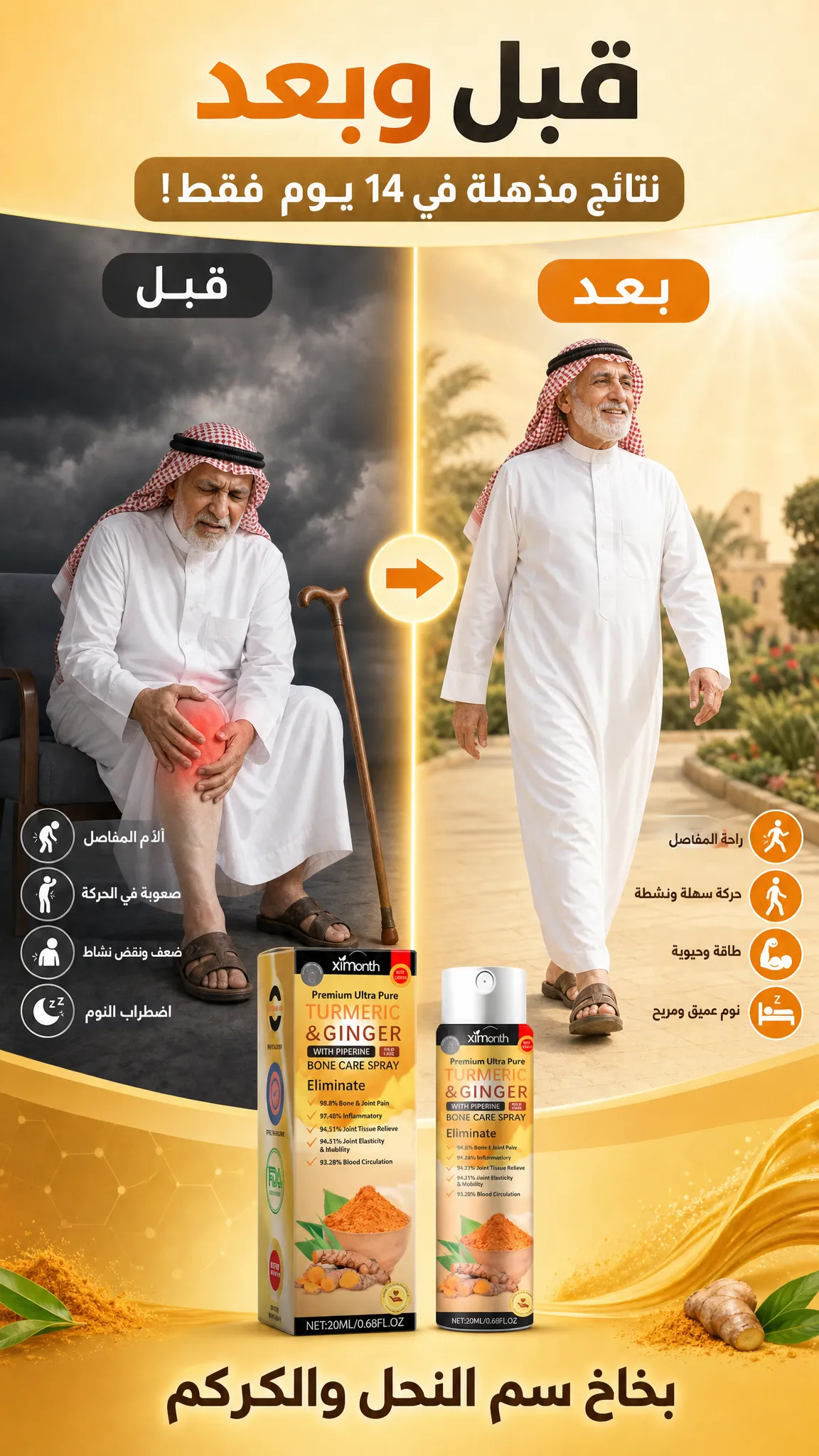 بخاخ المفاصل بالكركم والزنجبيل — 2